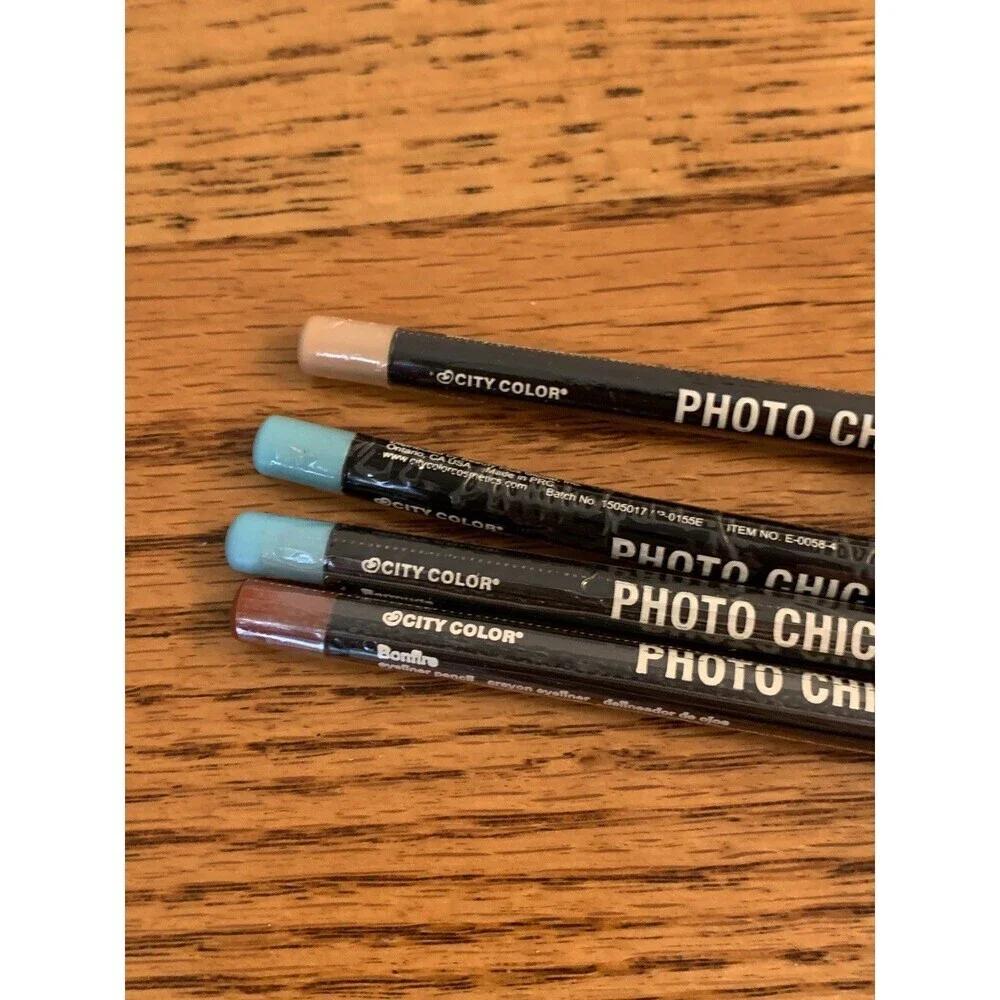 (4) City Color Photo Chic Eyeliner Pencil Eye Liner Bermuda Bonfire Naked NEW SE